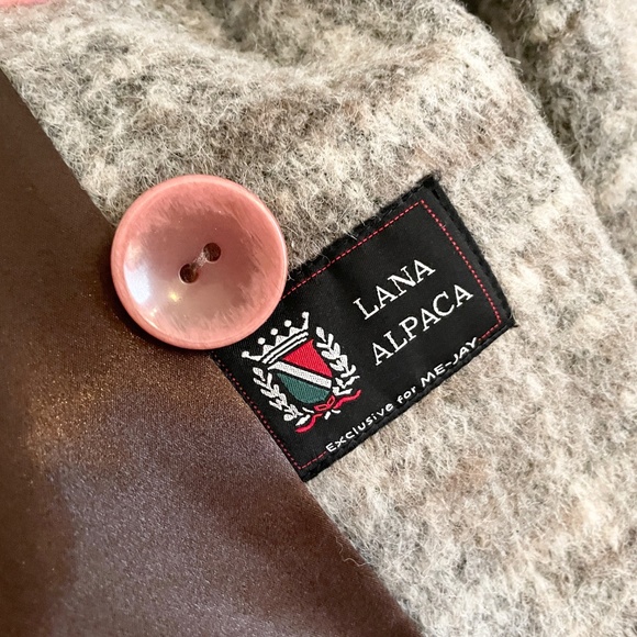 Vintage Women’s Coat Jacket Button down Wool Alpaca Mohair Gray Textured Sz 10 - Picture 7 of 9